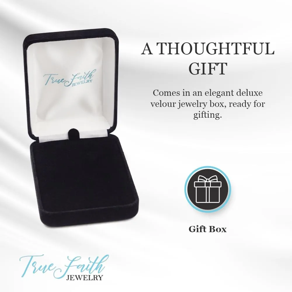 True Faith Jewelry Sterling Silver 4 Way Medal Cross Pendant Necklace Religious Jewelry