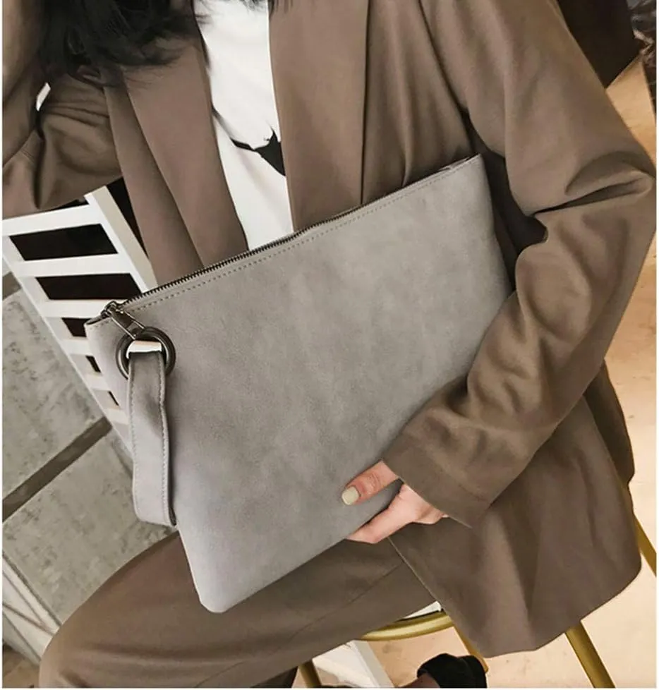 Unique Vegan Women Clutch Bag PU Leather Envelope Clutch Bag Handbag Wristlets for Beach Holiday