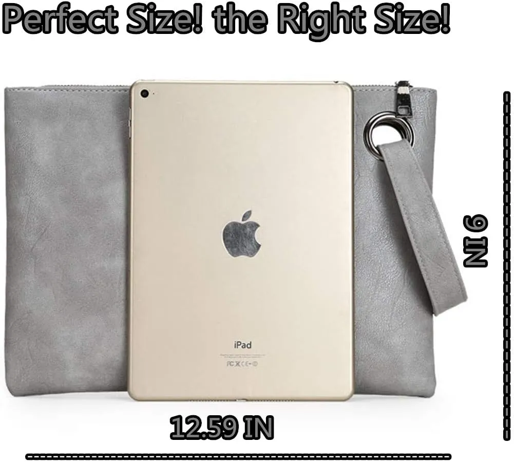 Unique Vegan Women Clutch Bag PU Leather Envelope Clutch Bag Handbag Wristlets for Beach Holiday