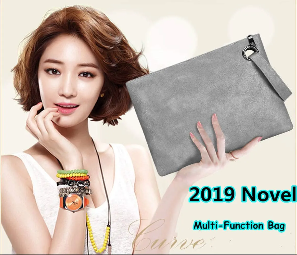 Unique Vegan Women Clutch Bag PU Leather Envelope Clutch Bag Handbag Wristlets for Beach Holiday