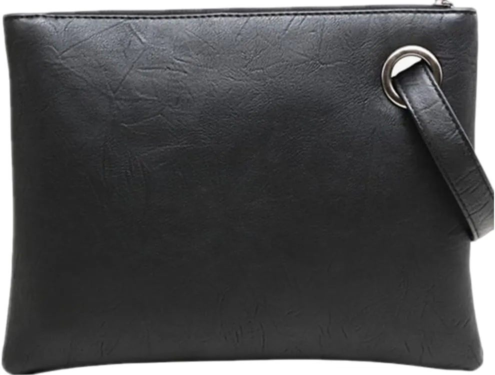 Unique Vegan Women Clutch Bag PU Leather Envelope Clutch Bag Handbag Wristlets for Beach Holiday