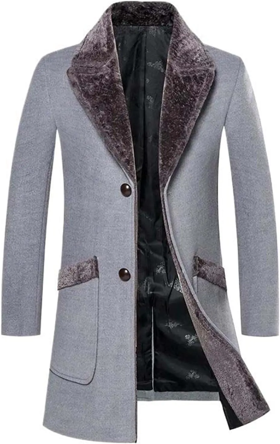 USTZFTBCL Men Long Coats Casual Trench Woolen Coats Men Autumn Winter Long Jackets Trench Coats And Jackets Men Jackets