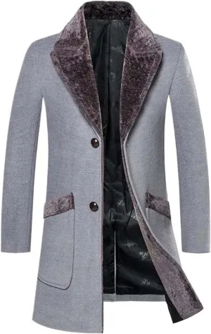 USTZFTBCL Men Long Coats Casual Trench Woolen Coats Men Autumn Winter Long Jackets Trench Coats And Jackets Men Jackets