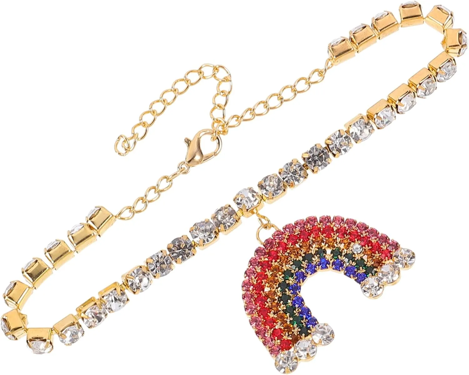 VALICLUD Fashion Rhinestone Anklet Beach Jewelry Anklet Decorative Foot Jewelry Chain Multi-occasion