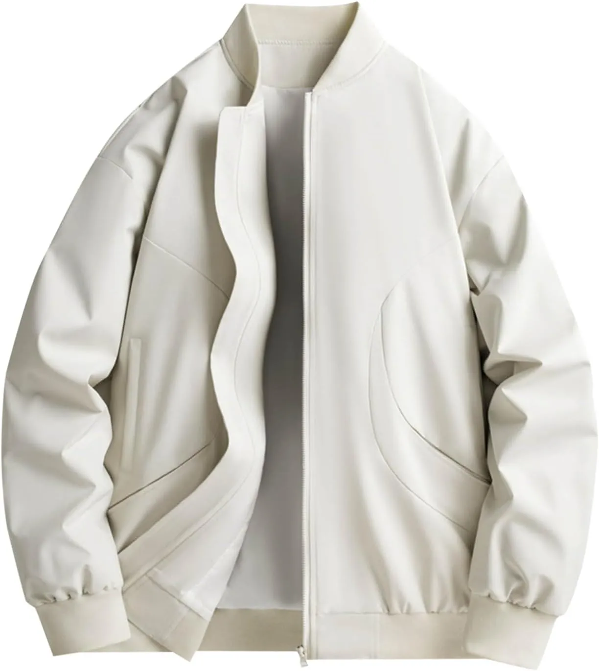 Varsity Jacket Men Casual Mens Windbreaker Jackets Lightweight Fashion Zip Up Jacket Mens Bomber Jacket Coat