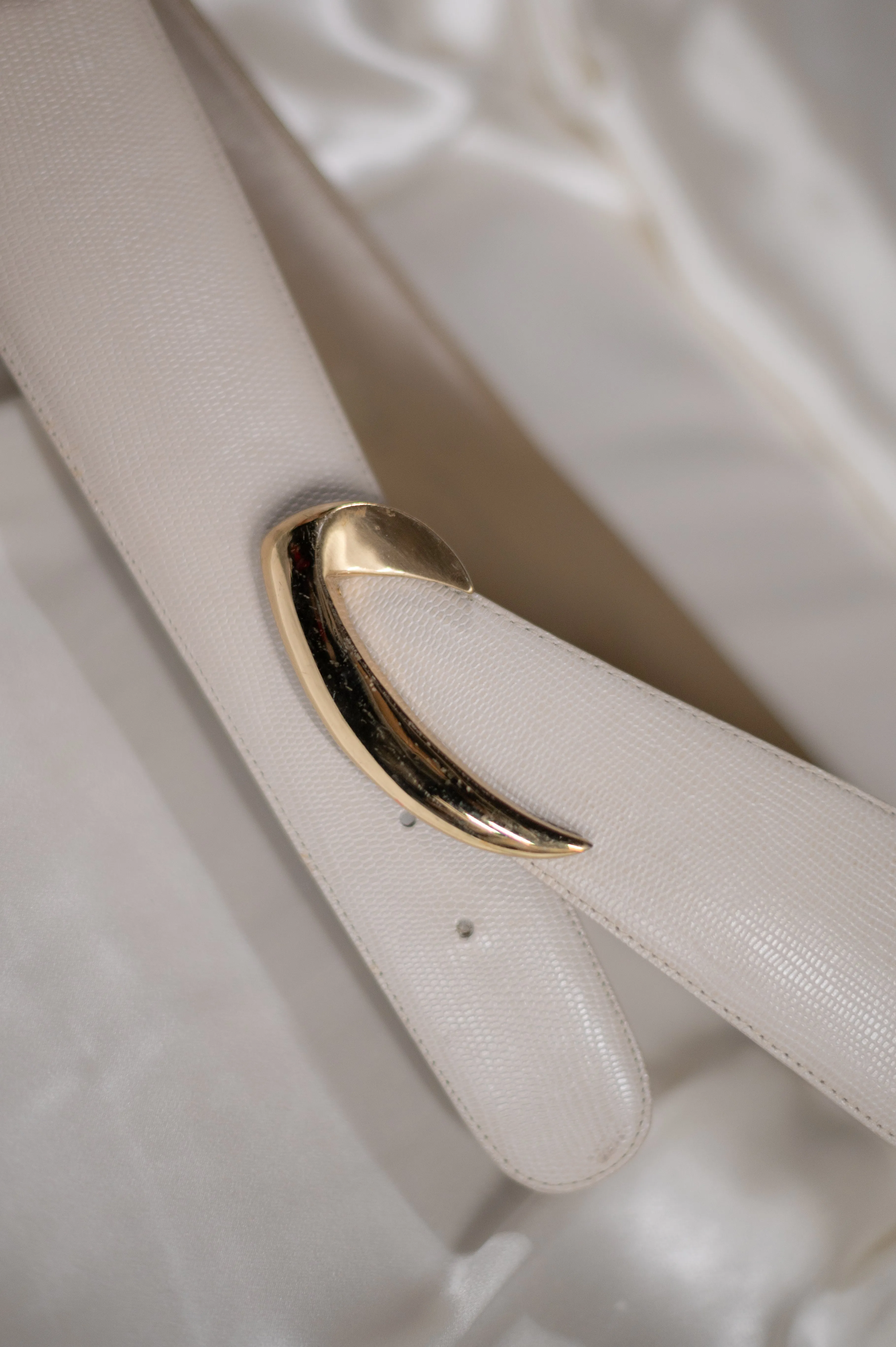 Vintage 90s Ivory Belt