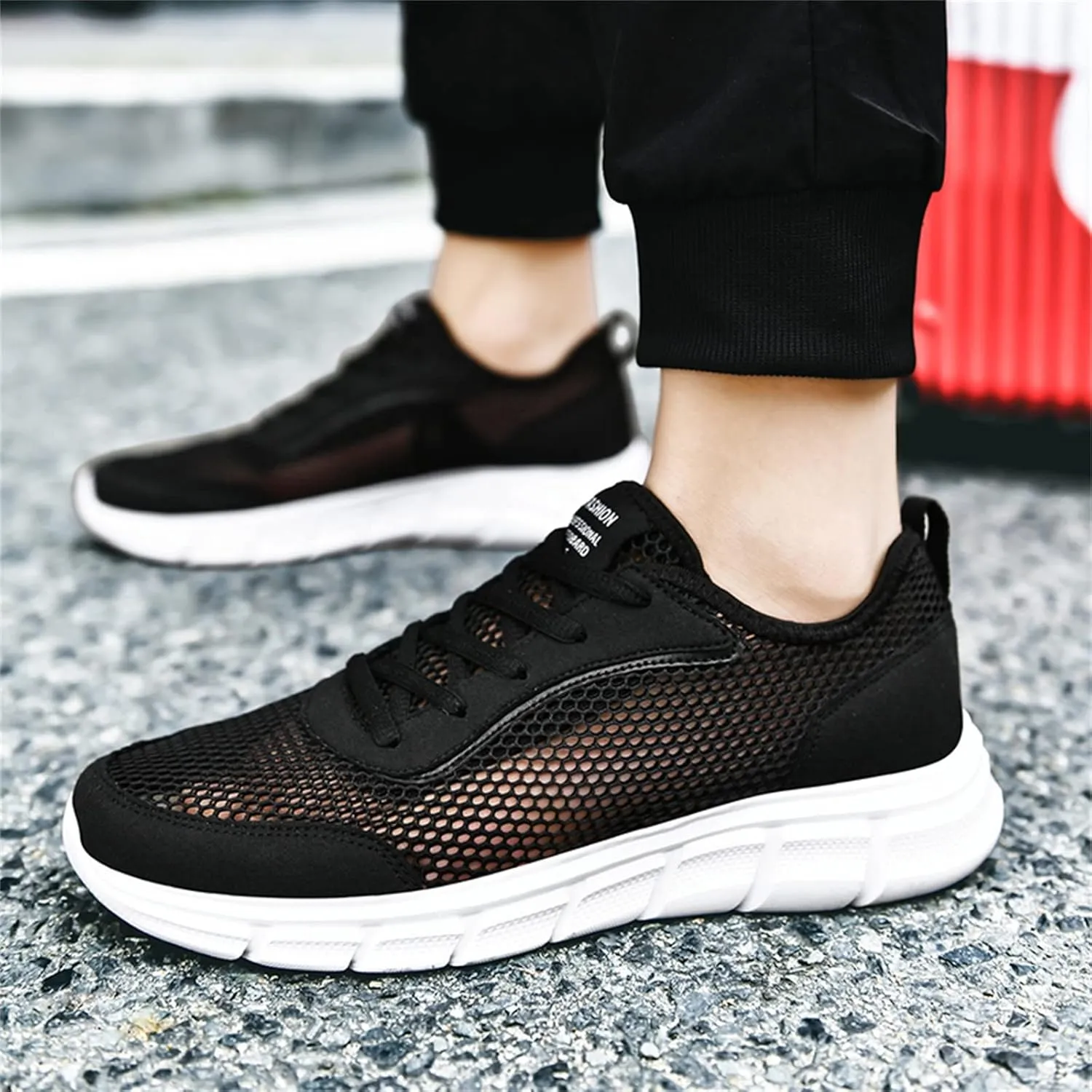 Walking Shoes for Men Mens Casual Tennis Shoes Men's Supportive Running Athletic Sneakers Blue Tennis for Men Comfortable Breathable Lightweight White Leather Sneakers