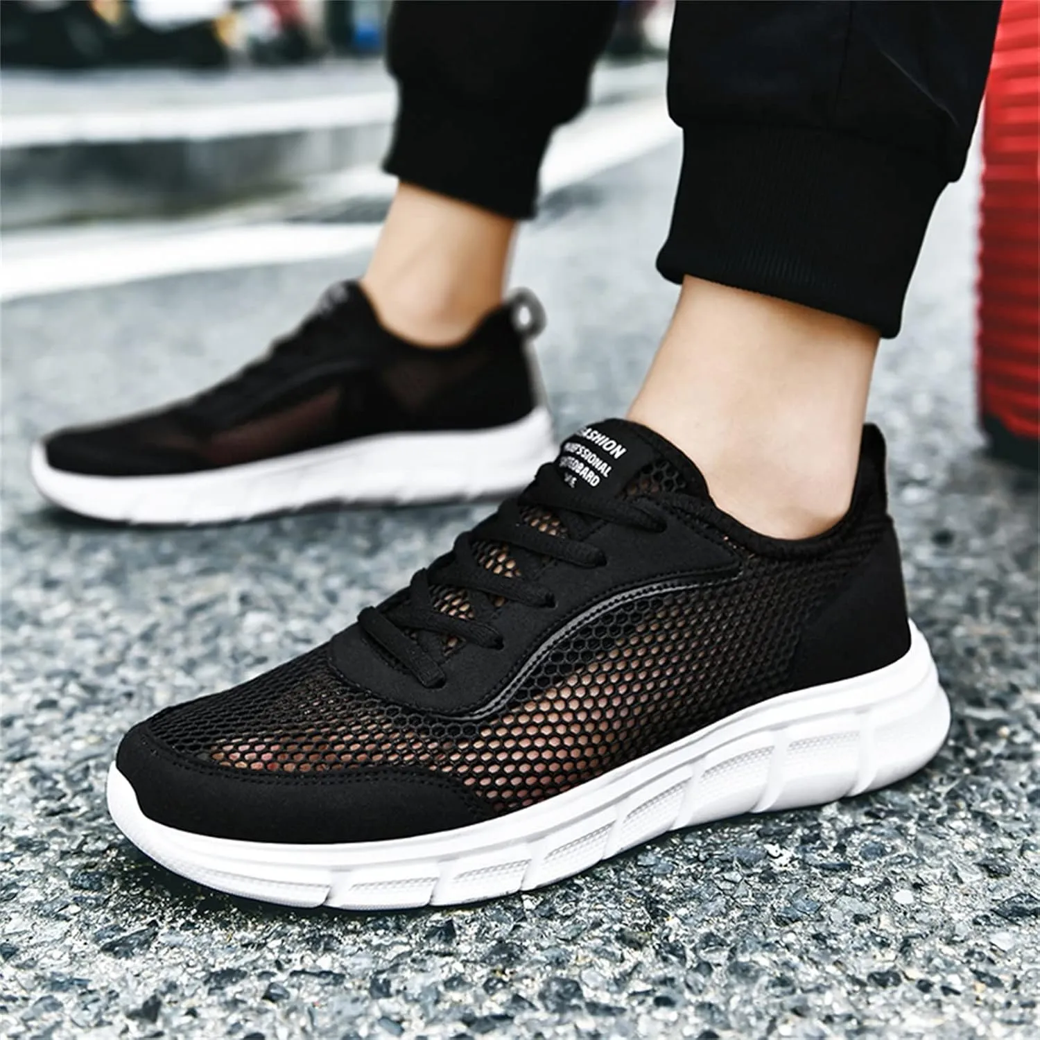 Walking Shoes for Men Mens Casual Tennis Shoes Men's Supportive Running Athletic Sneakers Blue Tennis for Men Comfortable Breathable Lightweight White Leather Sneakers