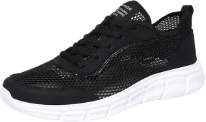 Walking Shoes for Men Mens Casual Tennis Shoes Men's Supportive Running Athletic Sneakers Blue Tennis for Men Comfortable Breathable Lightweight White Leather Sneakers