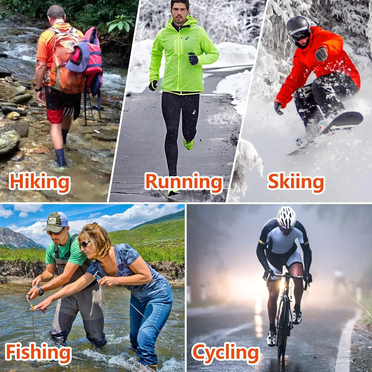 Waterproof Socks for Men Women, Outdoor Sports Breathable Waterproof Socks for Hiking Camping Wading Trekking