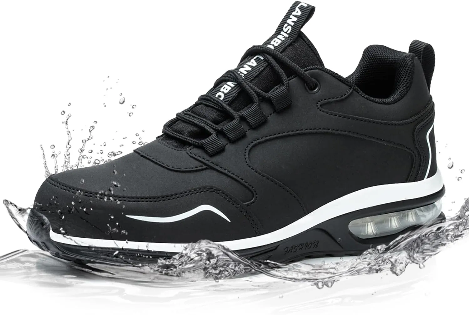 Waterproof Steel Toe Shoes for Women Non Slip Puncture Proof Safety Work Sneakers Comfortable Lightweight Fashion Footwear for Industrial Construction and Food Service