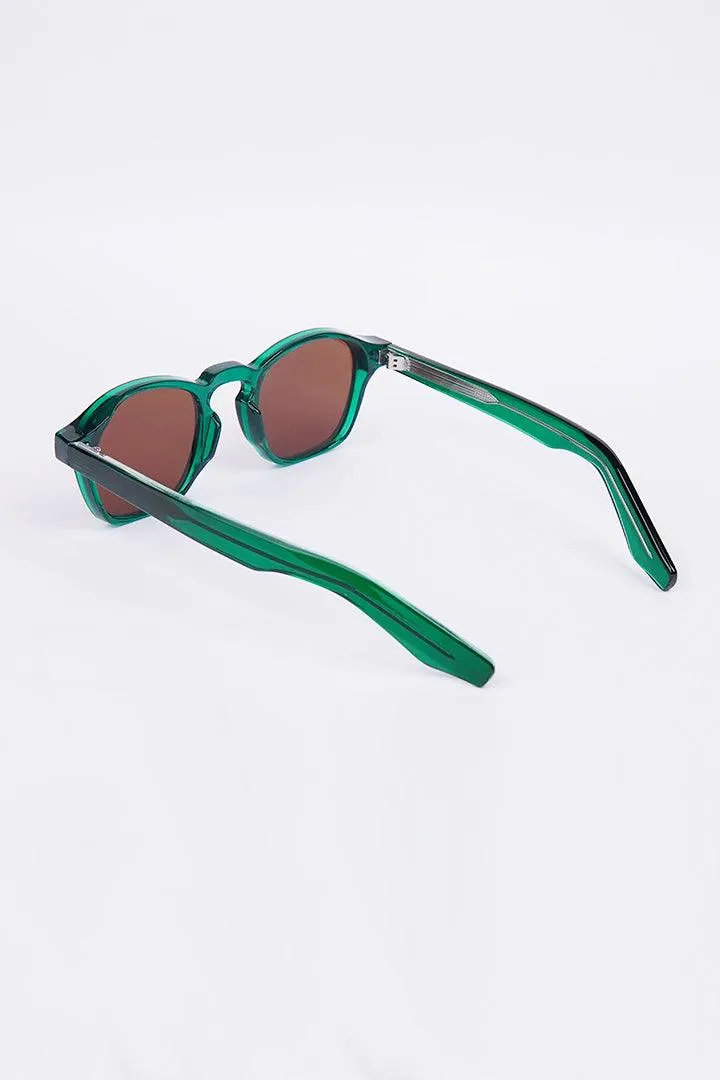 Wayfarer Sunglasses - Green & Brown