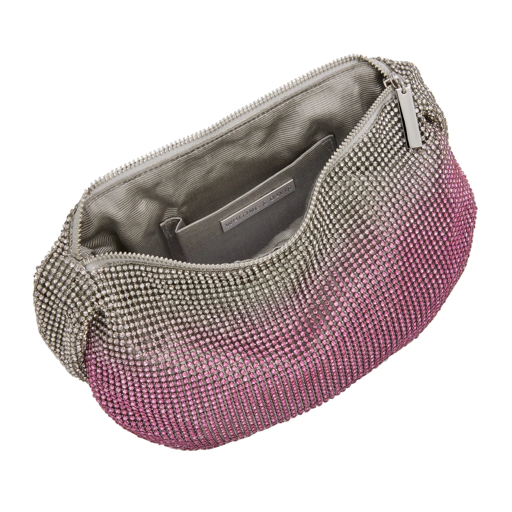 Whiting and Davis Adrienne Ombr Crystal Hobo Shoulder Bag