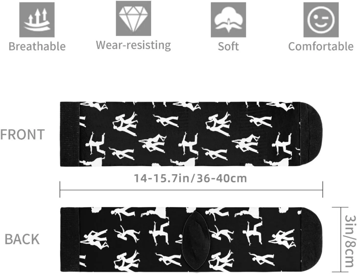 WILL BUDXEG Casual Novelty Funny Crew Socks Fashion Comfortable Men'S And Women'S Crazy Dress Socks