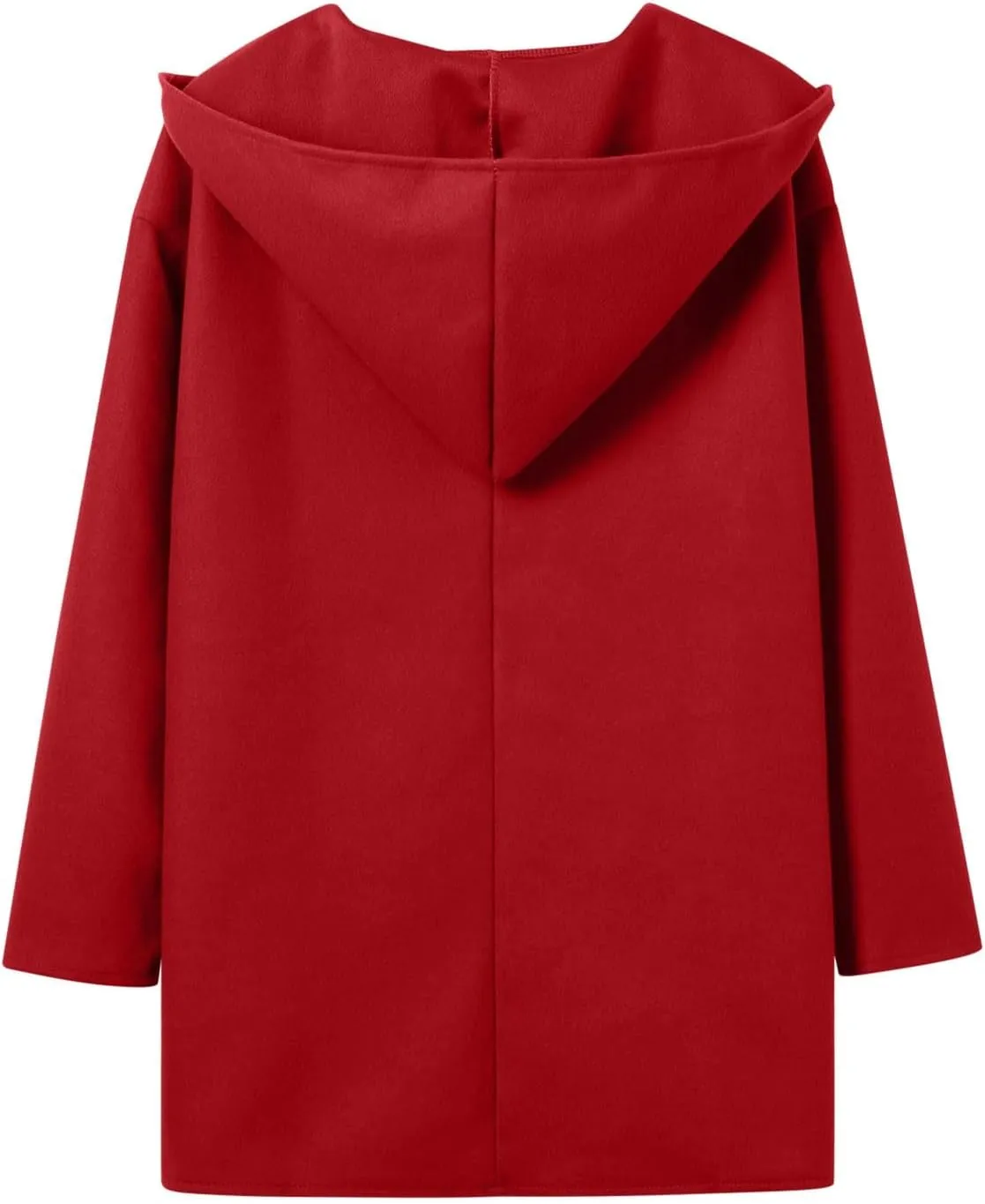Winter Jacket for Women Long Sleeve Solid Color Lapel Neck Open Front Cardigan Jackets Button Down Loose Fit Coat