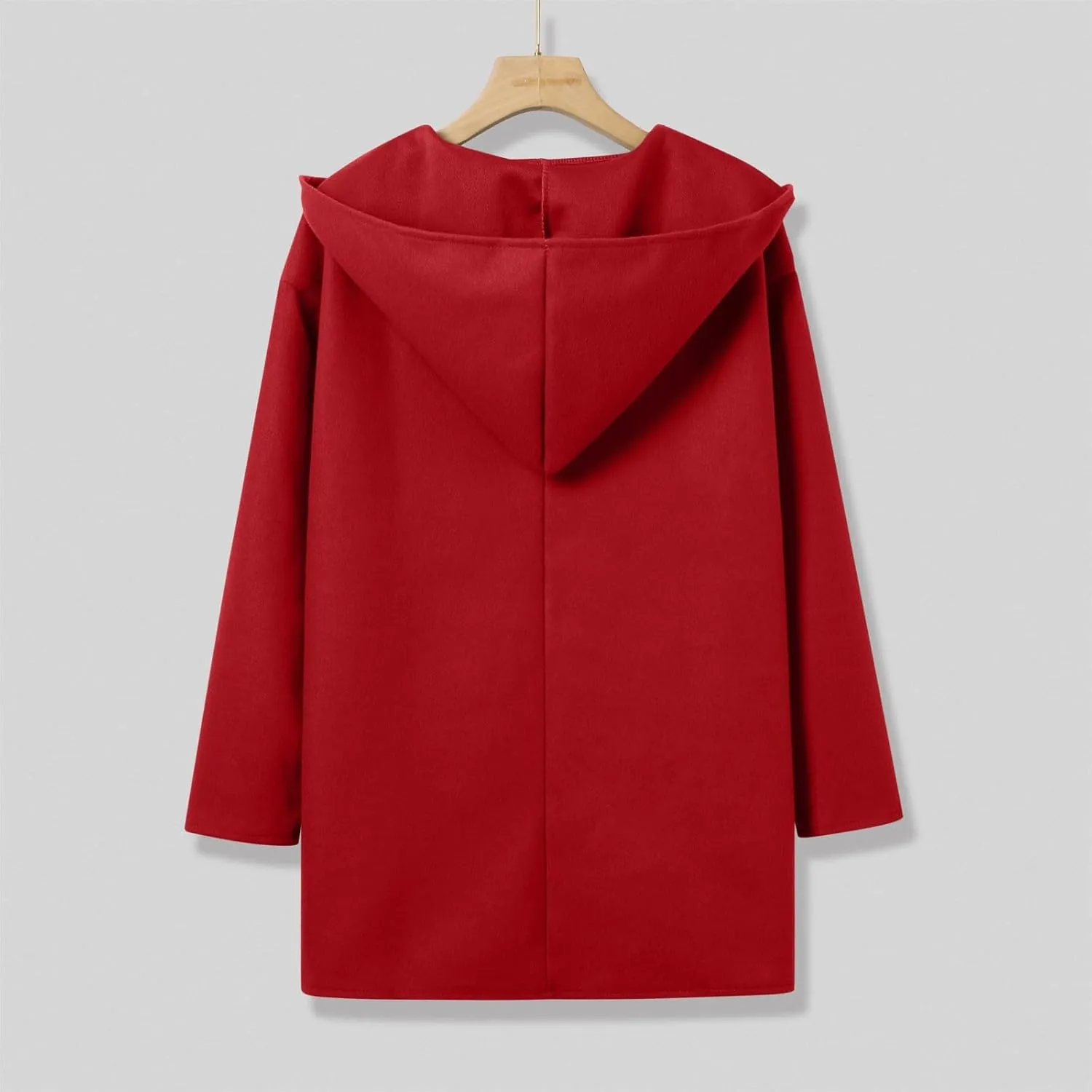Winter Jacket for Women Long Sleeve Solid Color Lapel Neck Open Front Cardigan Jackets Button Down Loose Fit Coat