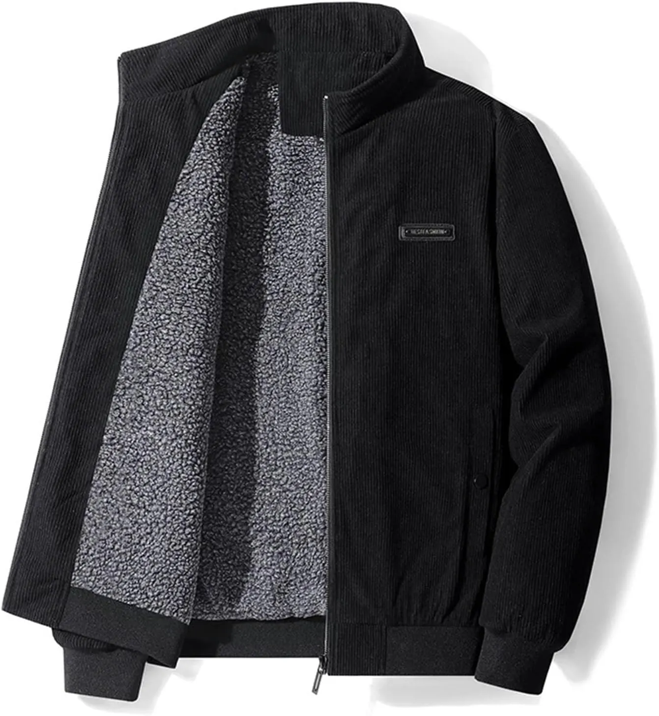 Winter Men's Corduroy Jackets Casual Outwear Thick Windbreaker Jackets Fleece Warm Jacket