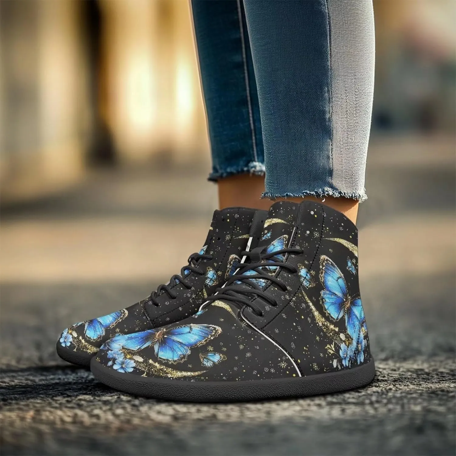 Woman Barefoot Shoe Minimalist Wide Toe Running Shoes Fashion Zero Drop Sole Casual Sneakers for Camping US 6-13.5 Black Sole