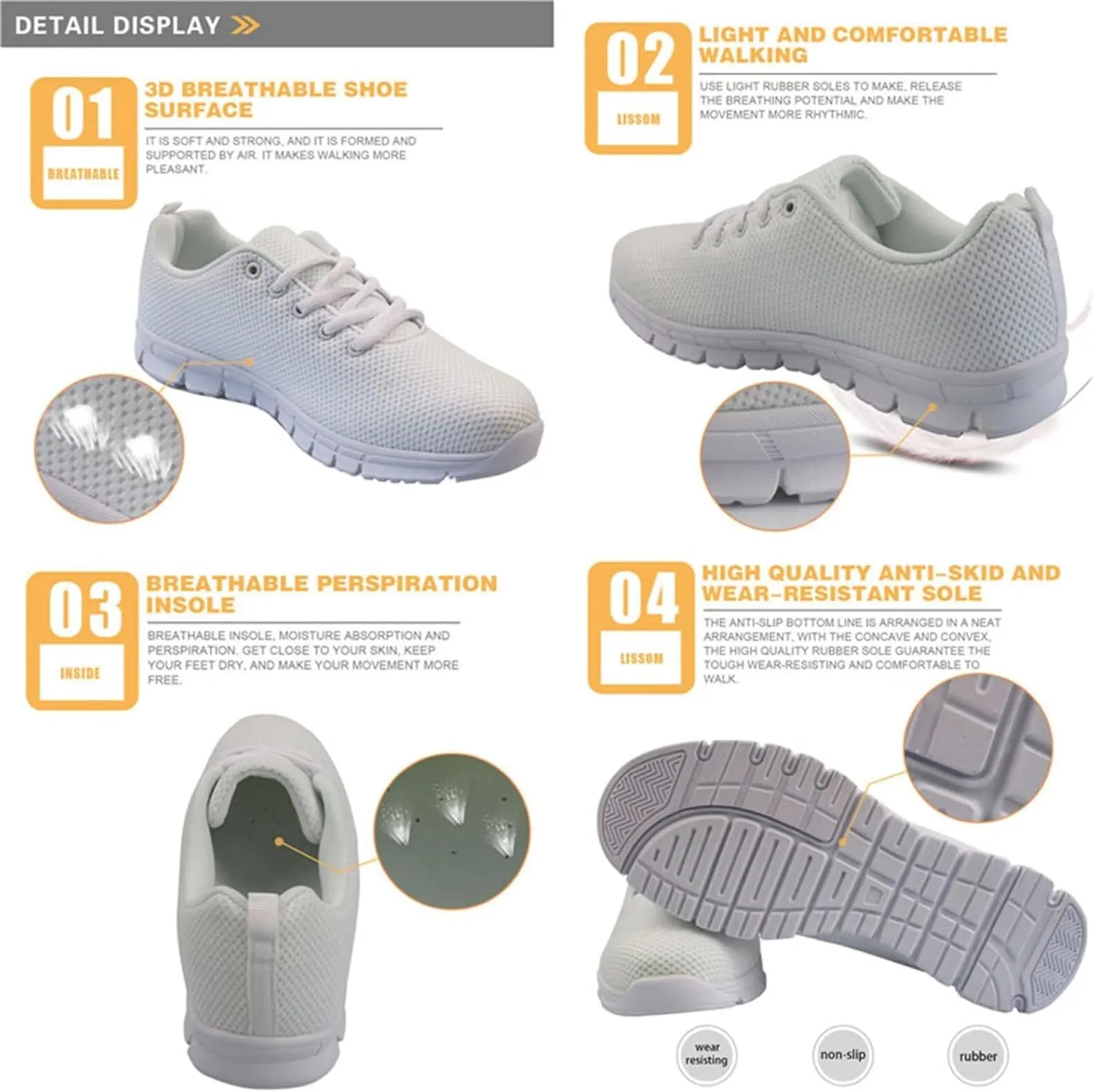 Women Athletic Walking Shoes Lace Up Lightweight Casual Running Shoes Sneaker Gym Travel