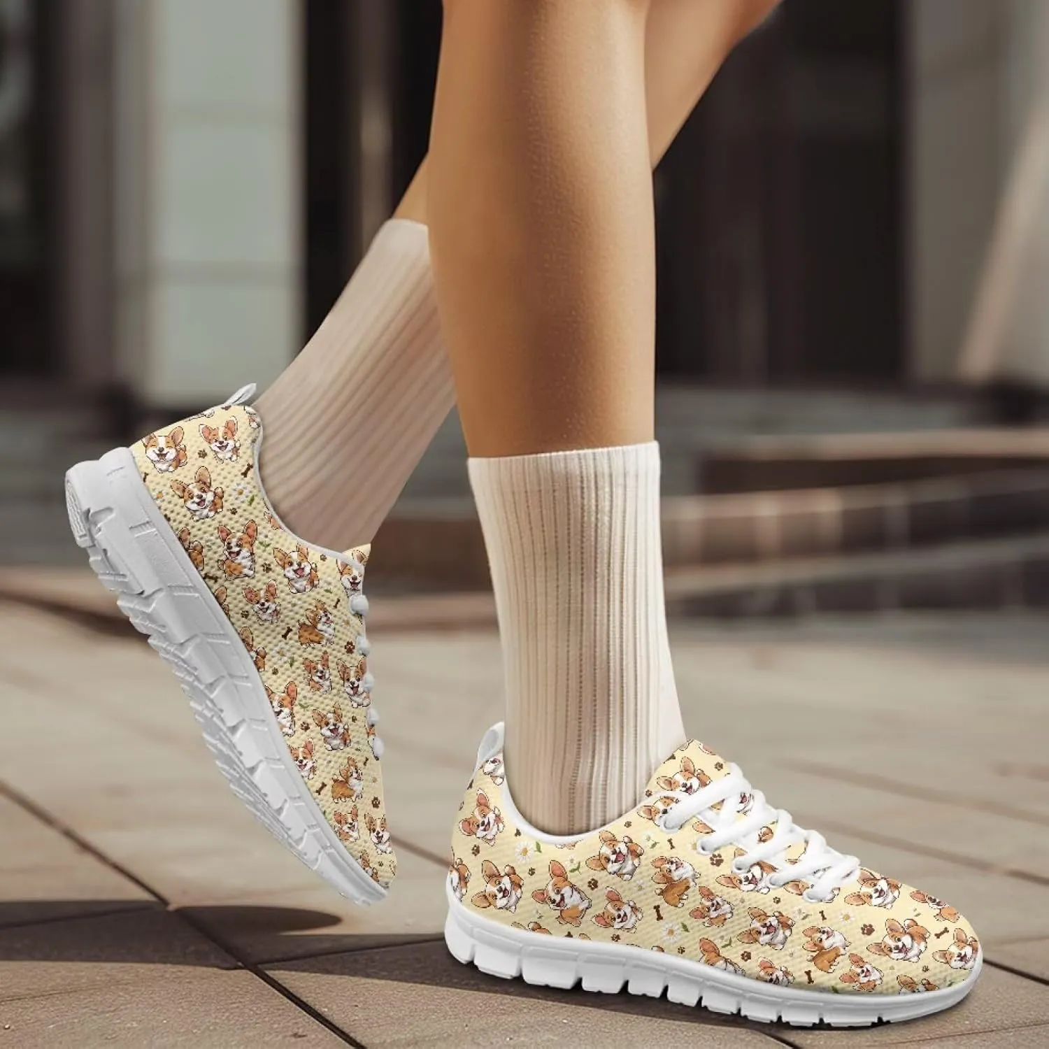 Women Athletic Walking Shoes Lace Up Lightweight Casual Running Shoes Sneaker Gym Travel
