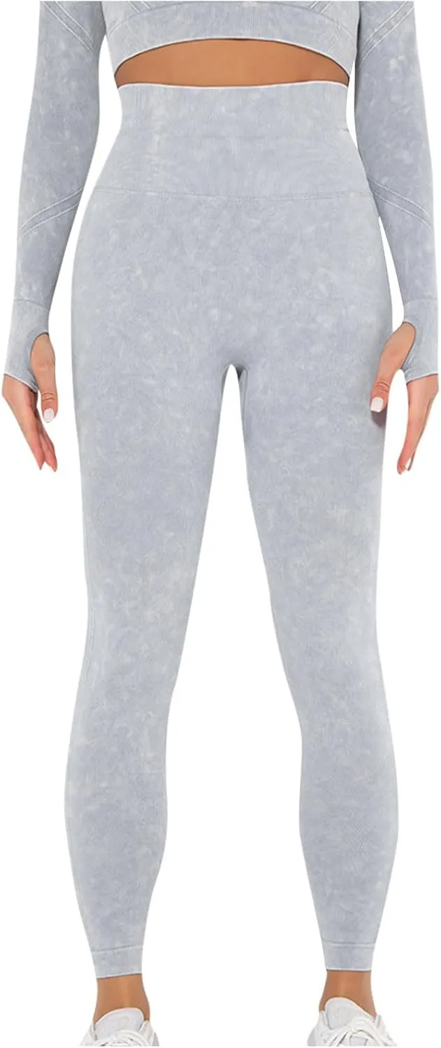 Women High Waisted Yoga Pants Tummy Control Leggings Stretch Workout Pants Cozy Gym Pants Hiking Trouser Lounge Pants