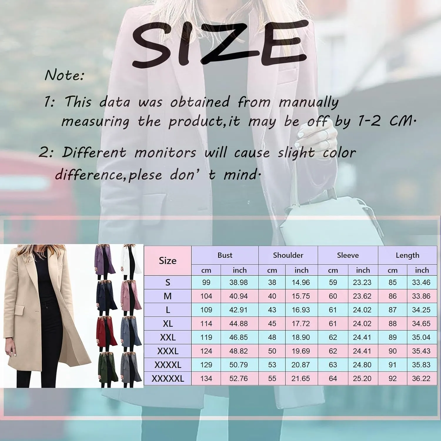 Women Long Blazer Oversize Lapel Long Sleeve Trendy Suit Jackets One Button Loose Fit 2024 Winter Business Dressy Coats
