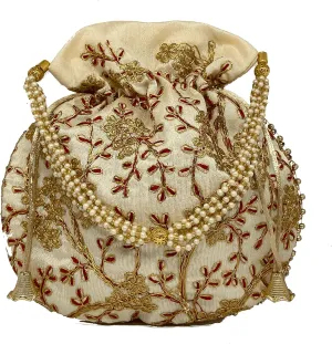 Women potli Bag Purse potli rajathani Clutch Purse Wallet Ethnic| Rajasthani Style Royal Clutch Silk Batwa Bag Wristlets Ethnic Potli for Women's Silk Potli Bridal Potli