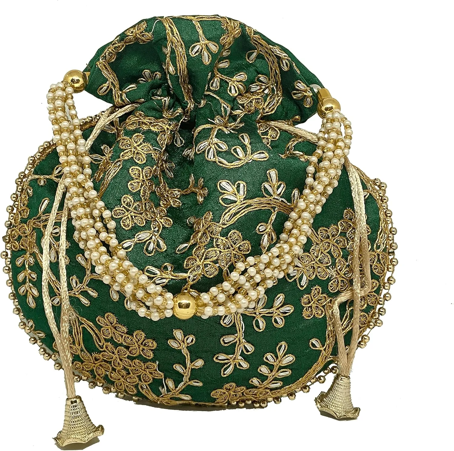 Women potli Bag Purse potli rajathani Clutch Purse Wallet Ethnic| Rajasthani Style Royal Clutch Silk Batwa Bag Wristlets Ethnic Potli for Women's Silk Potli Bridal Potli