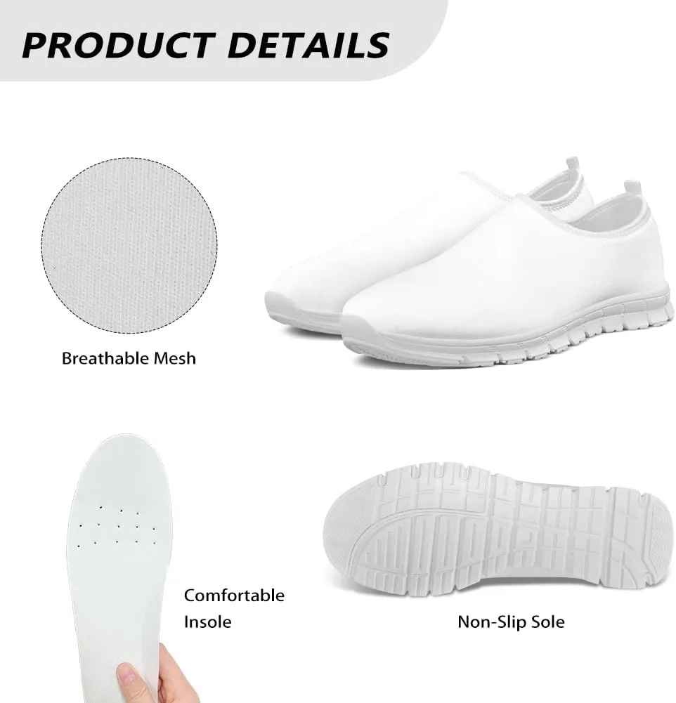 Women Running Shoes Non Slip Workout Shoes Breathable Mesh Walking Sneakers Casual Flat Shoes