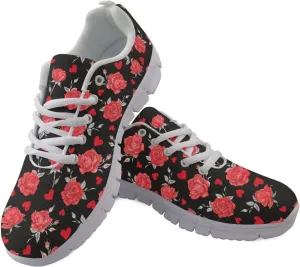 Women Running Shoes Slip on Walking Shoes Soft Athletic Tennis Shoes Lace up Workout Sneakers Lightweight Mesh