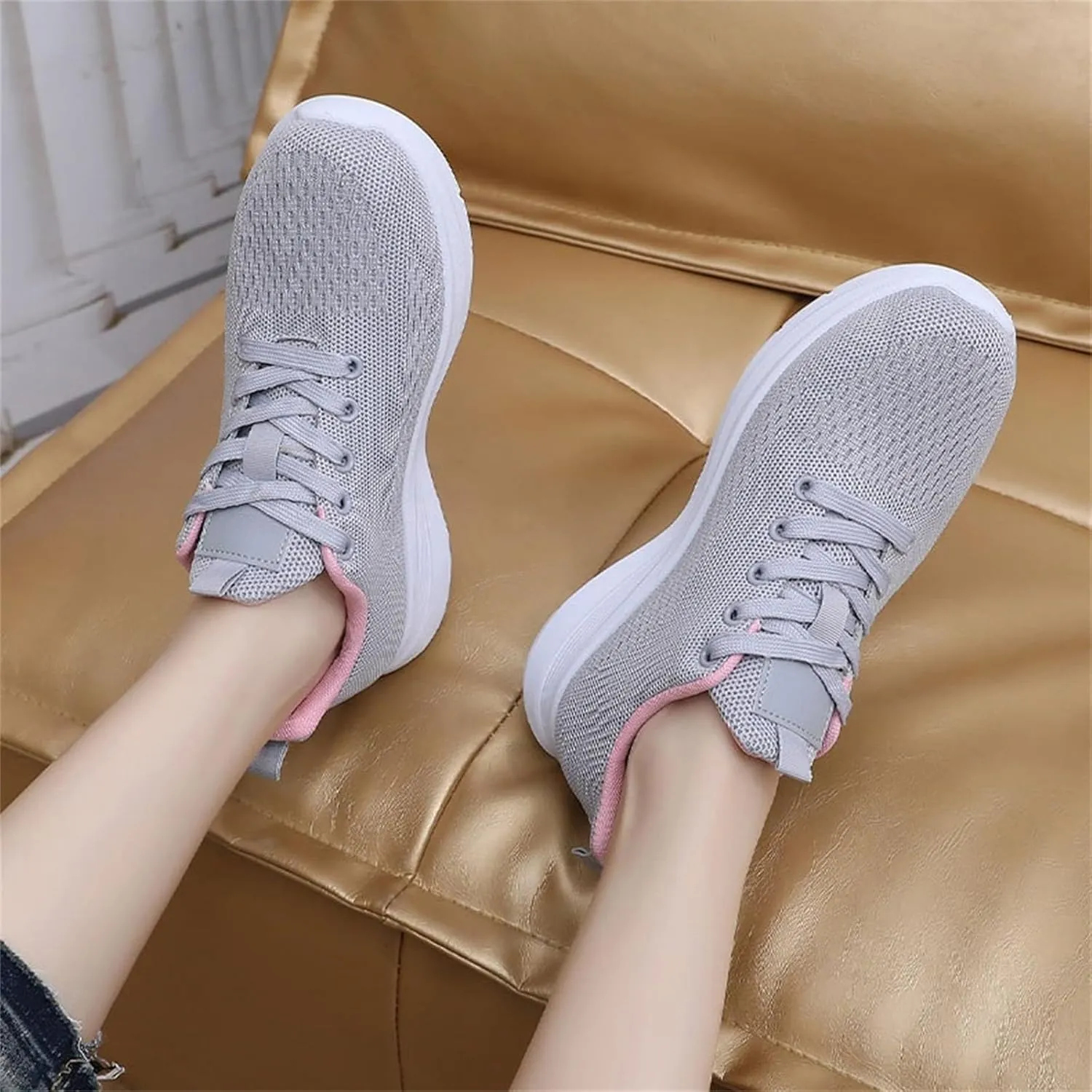 Women Running Shoes Walking Training Sneakers Sport Gym Tennis Shoes Non Slip Lightweight Sneaker for Casual Mesh
