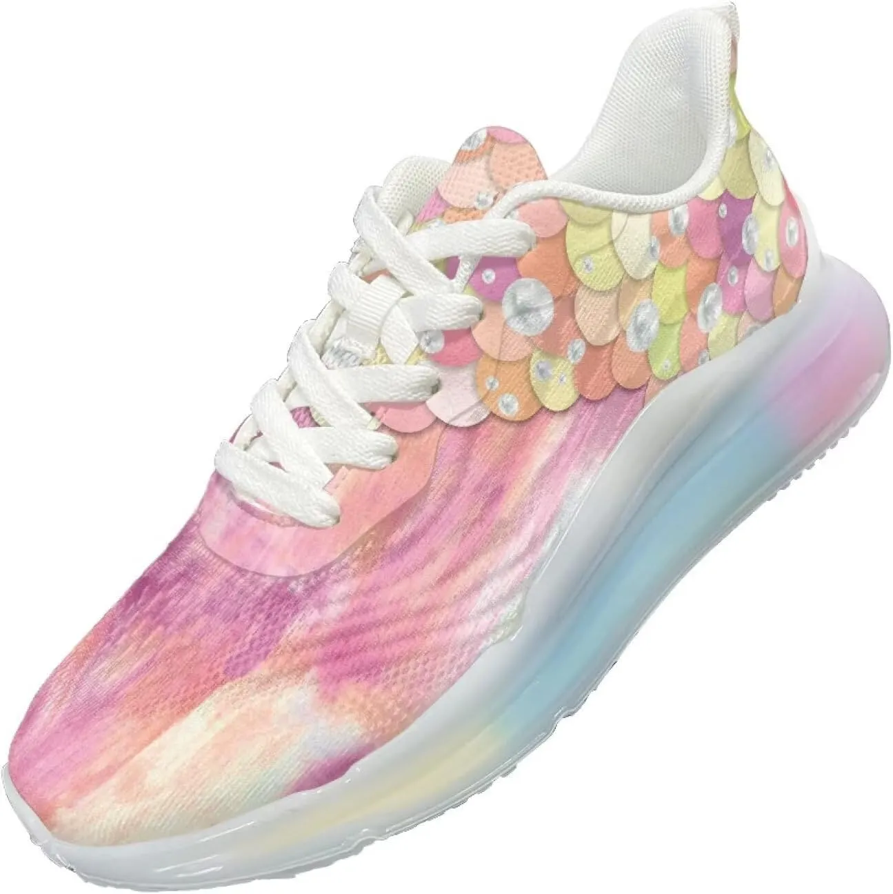 Women's Air Cushion Running Shoes Non Slip Lightweight Walking Athletic Sport Shoes Casual Ladies Fashion Sneakers Size 6-11