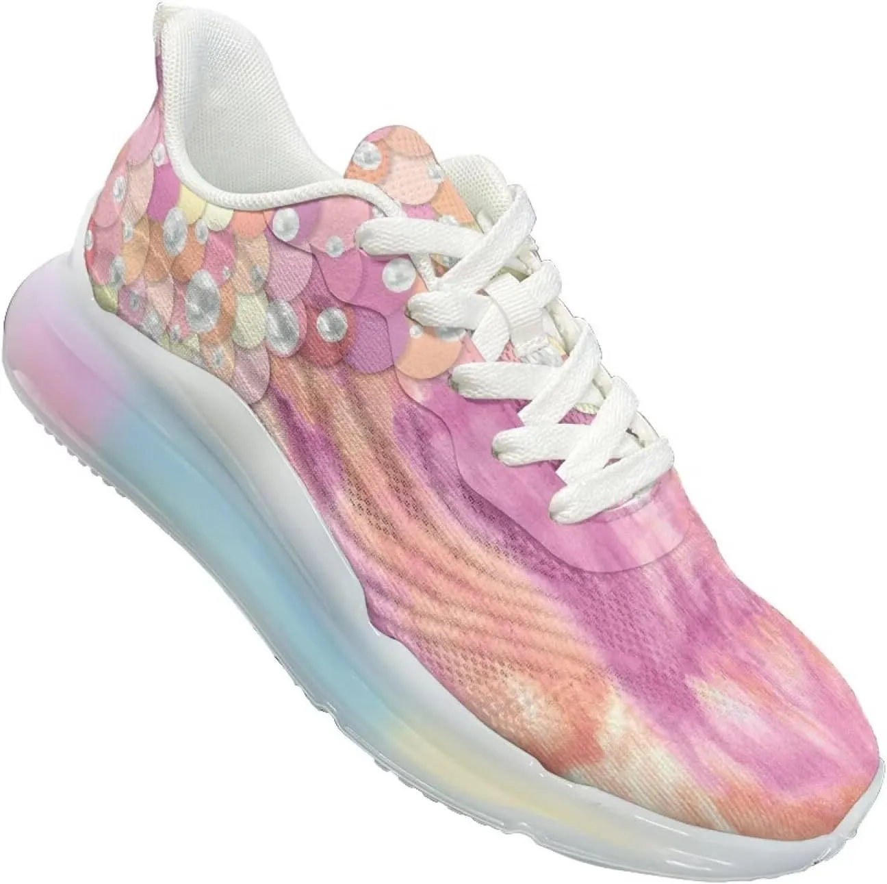 Women's Air Cushion Running Shoes Non Slip Lightweight Walking Athletic Sport Shoes Casual Ladies Fashion Sneakers Size 6-11
