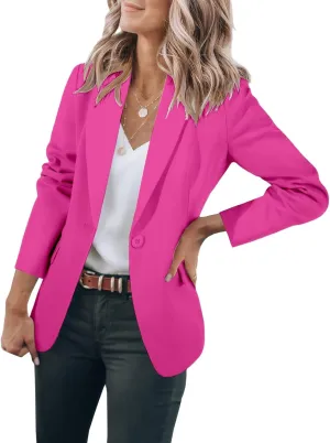 Womens Blazer Business Casual Dressy Long Sleeve Jackets Open Front Work Office Dressy Suit Jackets Summer Cardigan