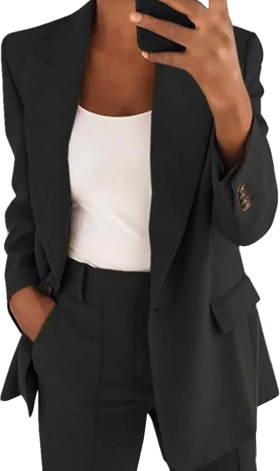 Womens Business Casual Work Jackets Open Front Professional Office Fall Blazer Jackets Plus Size Suit Cardigan Jacket