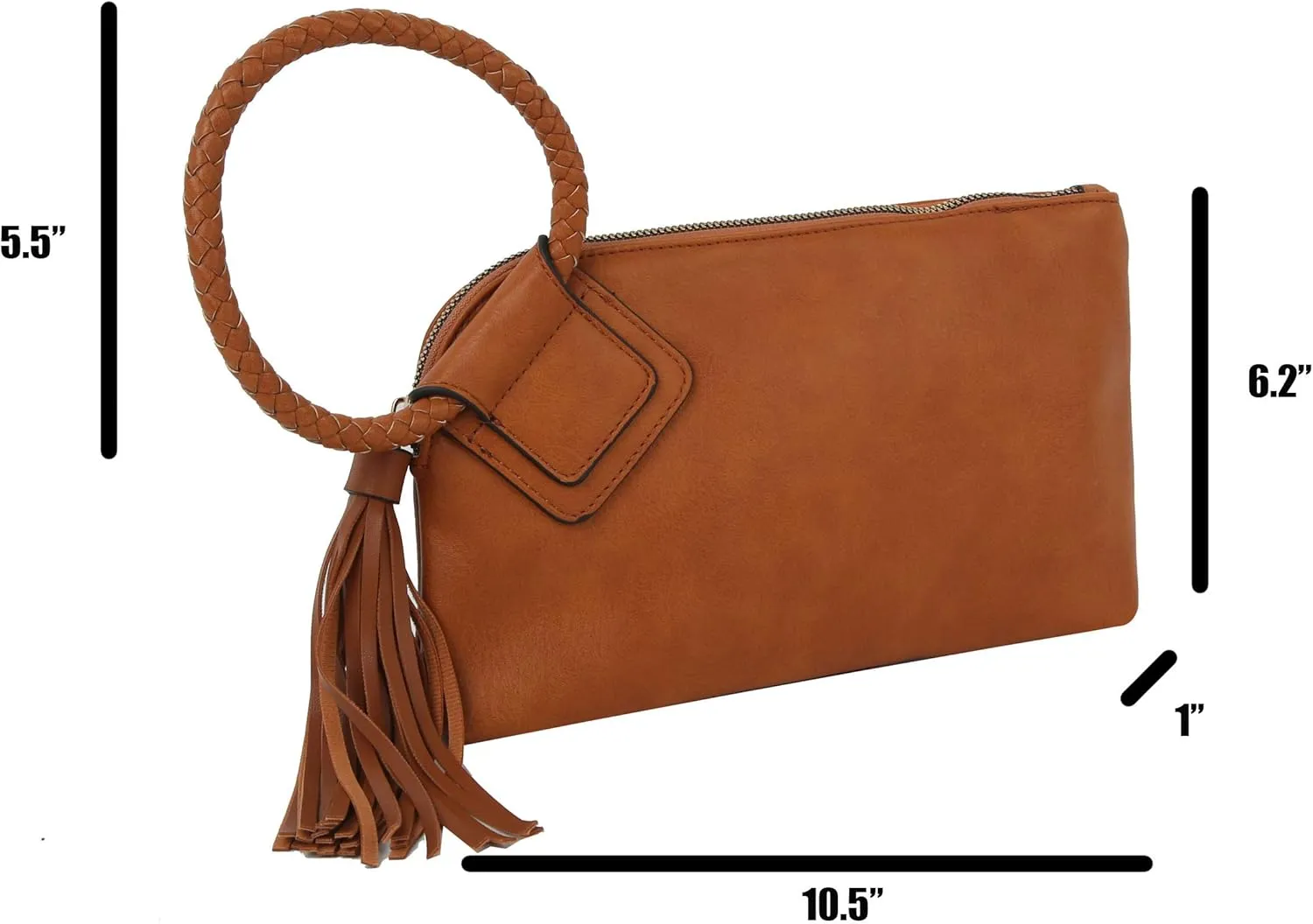 Womens Clutch Purse Wristlet Wallet Evening w/Hand Strap Casual Formal Vegan Leather - Metro Muse