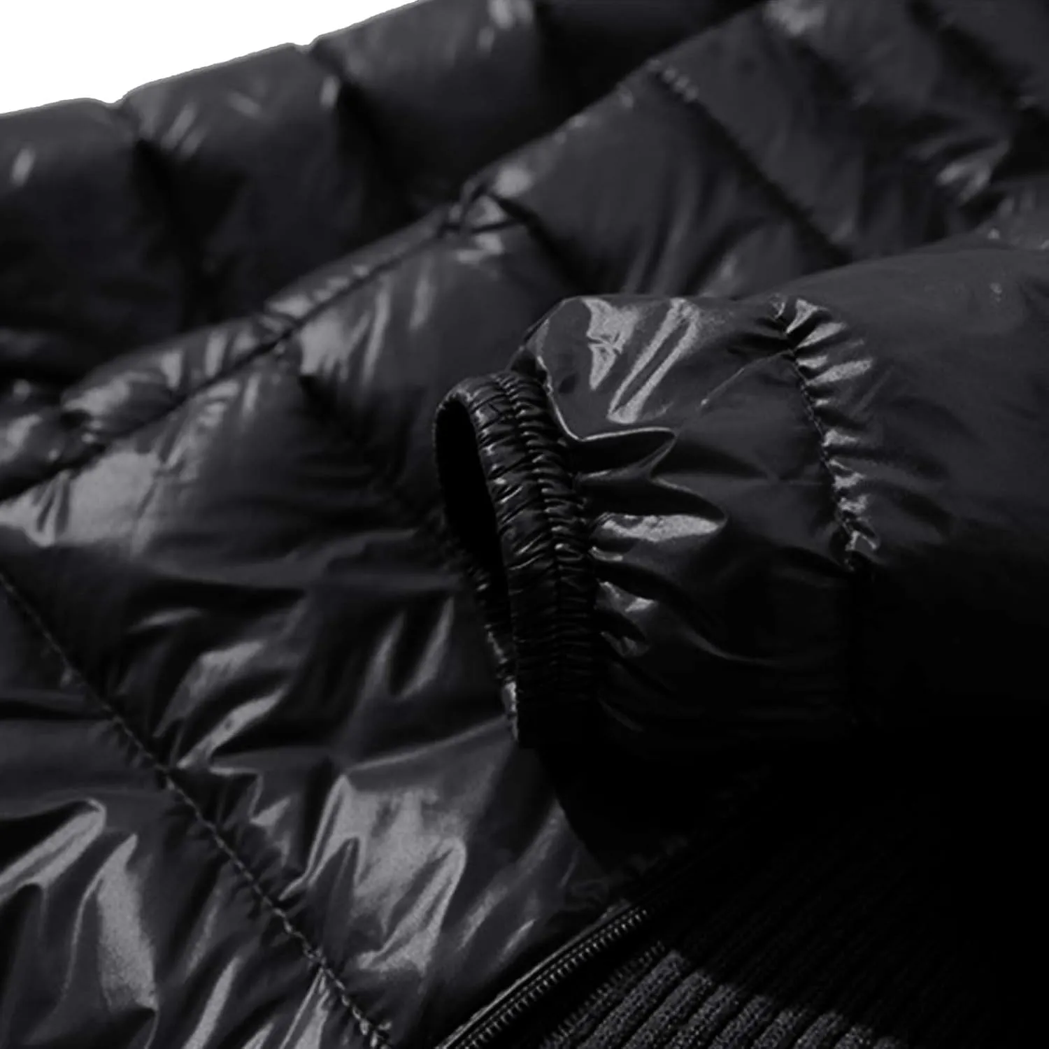 Womens Fashion Drawstring Solid Long Puffer Coat Warm Casual Slim Fit Quilted Down Jacket Zipper Hooded Outdoor Outwear