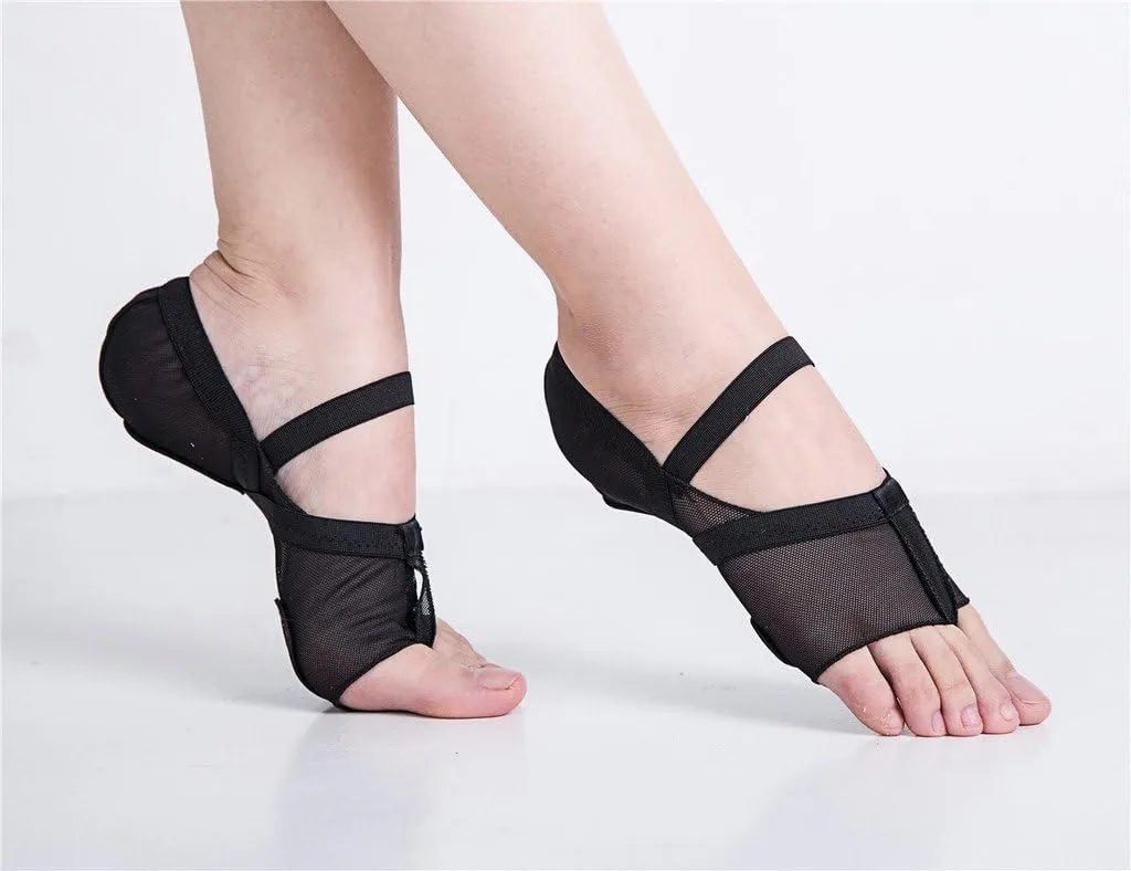Women's Full Body Dance Foot Undies Lyrical Skin Shoes Mesh Stretch Kids Dance Paws Socks