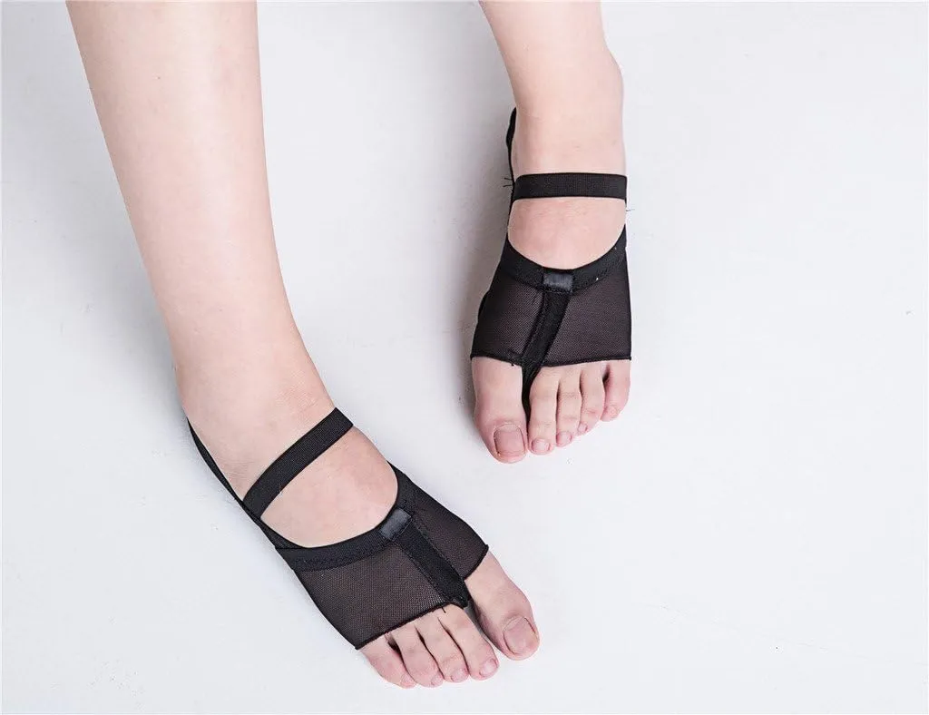 Women's Full Body Dance Foot Undies Lyrical Skin Shoes Mesh Stretch Kids Dance Paws Socks
