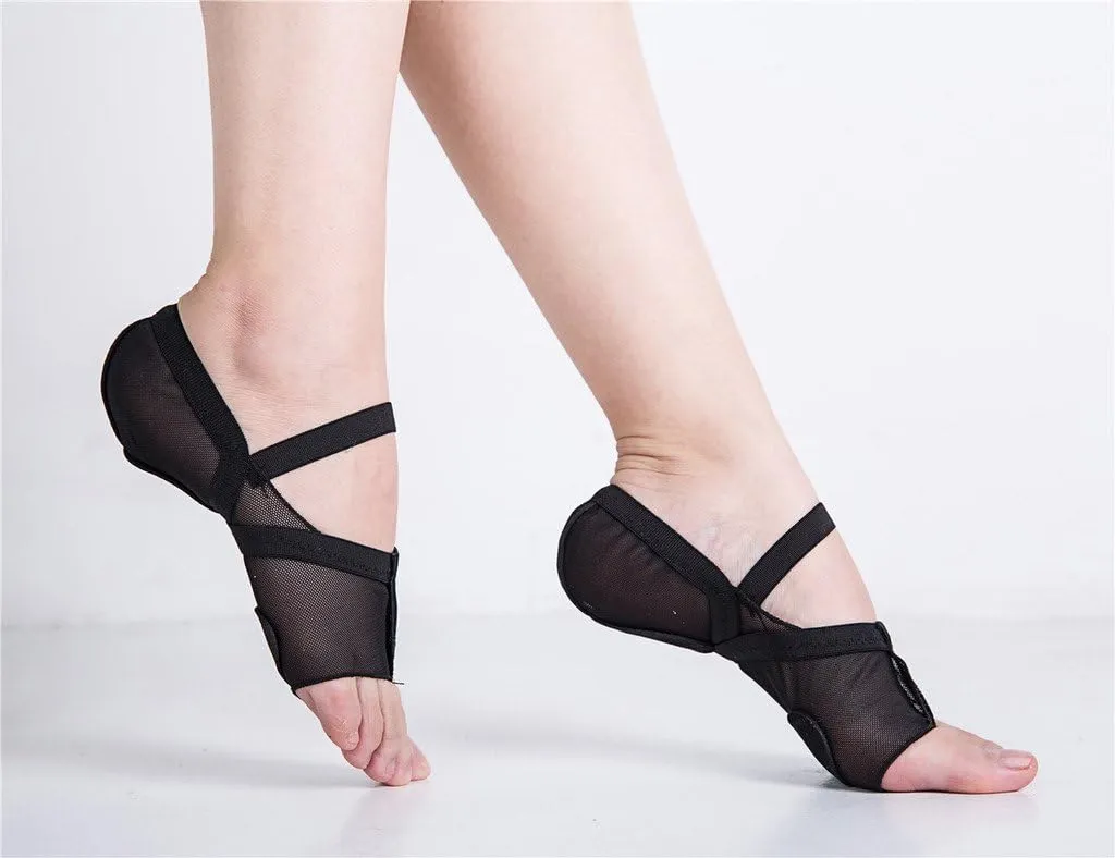 Women's Full Body Dance Foot Undies Lyrical Skin Shoes Mesh Stretch Kids Dance Paws Socks