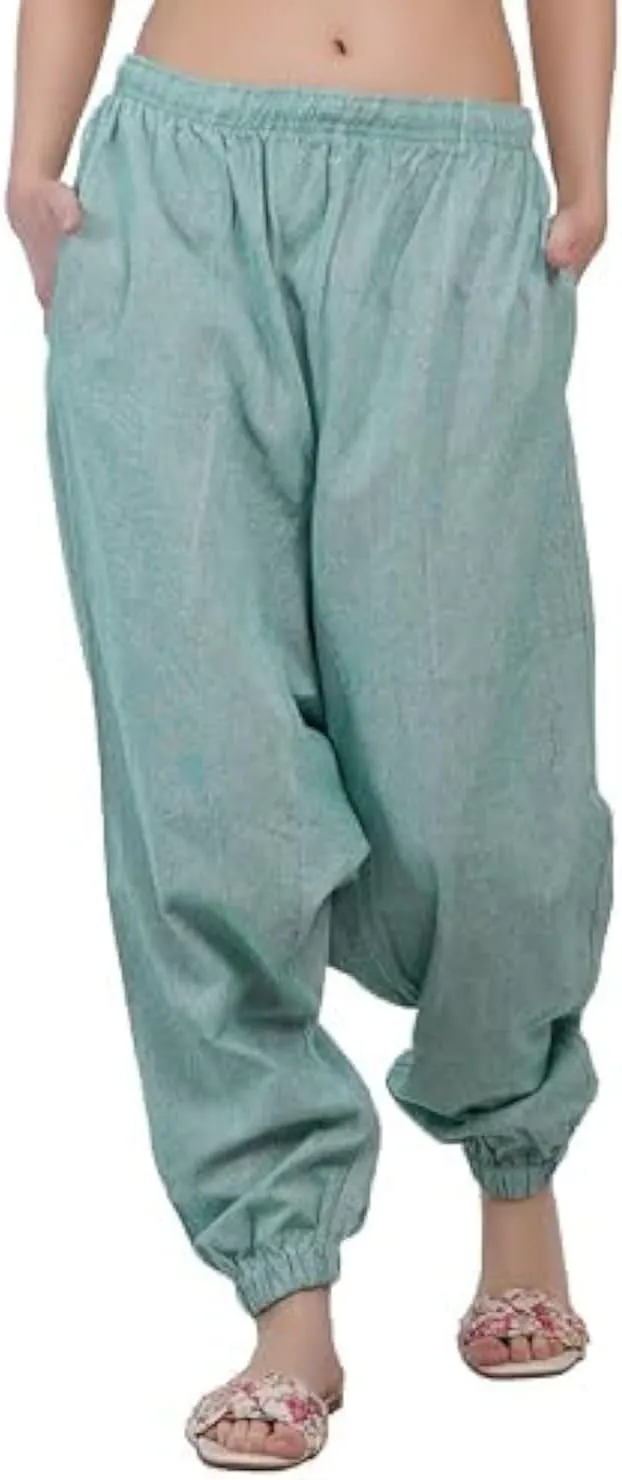 Women's Harem Pants | Yoga Trousers for Women Bohemian Beach Pants | Hippie Palazzo Pants Boho Joggers Yoga Pants with Pockets for Women | Womens Dress Pants Comfy Flowy Hippie Clothes Capri Pants