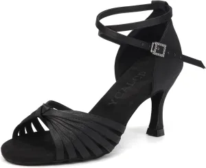Women's Latin Dance Shoes Satin Professional Ballroom Salsa Dancing Shoes Open Toe Practice Performance Jazz Tap Dance Shoes