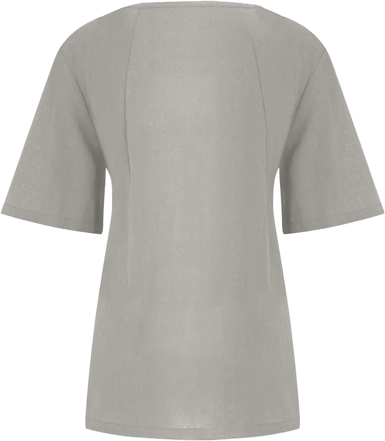 Womens Lined Tops Going Out Casual Short Sleeve Summer Tee Shirts Button Down Crewneck Solid Dressy Blouses