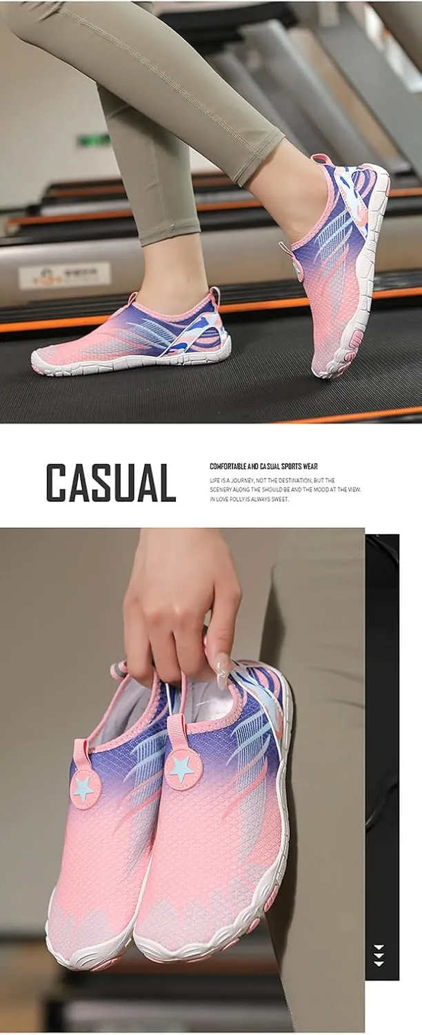 Womens Mens Water Shoes Quick Dry Aqua Socks Sports Barefoot Shoes Non-Slip & Breathable Athletic Wide Toe Water Shoes for Swim Beach Pool Surf Yoga