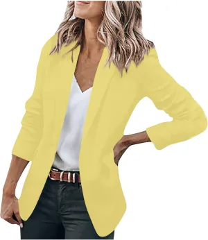 Women's Oversized Blazers Lapel Open Front Long Sleeve Work Office Suit Jacket Coat Blazers & Suit Jackets