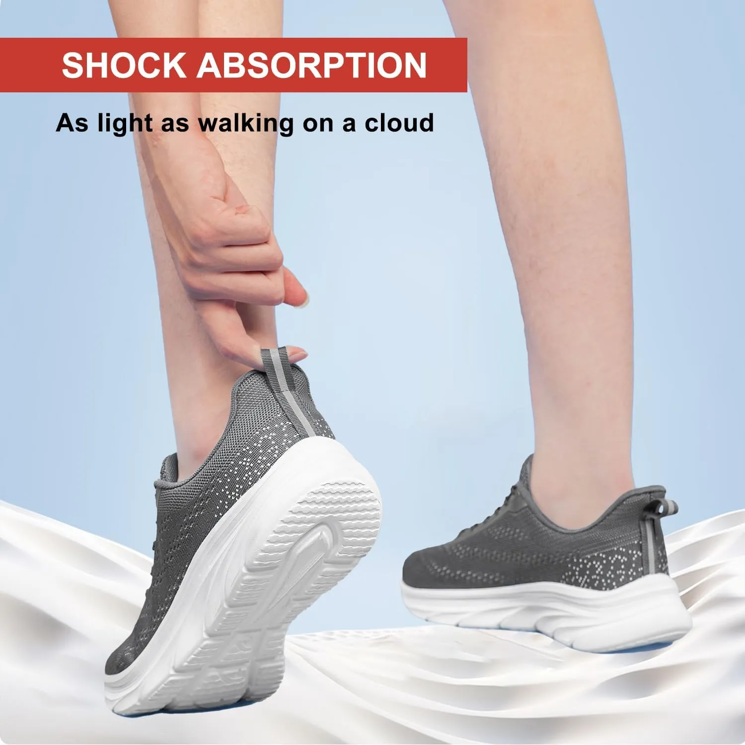 Women's Running Shoes Slip On Walking Shoes Lightweight Tennis Workout Gym Shoes Sneakers