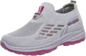 Women's Slip on Athletic Walking Shoes Air Cushion Orthopedic Sneakers with Arch Support Business Office Shoe