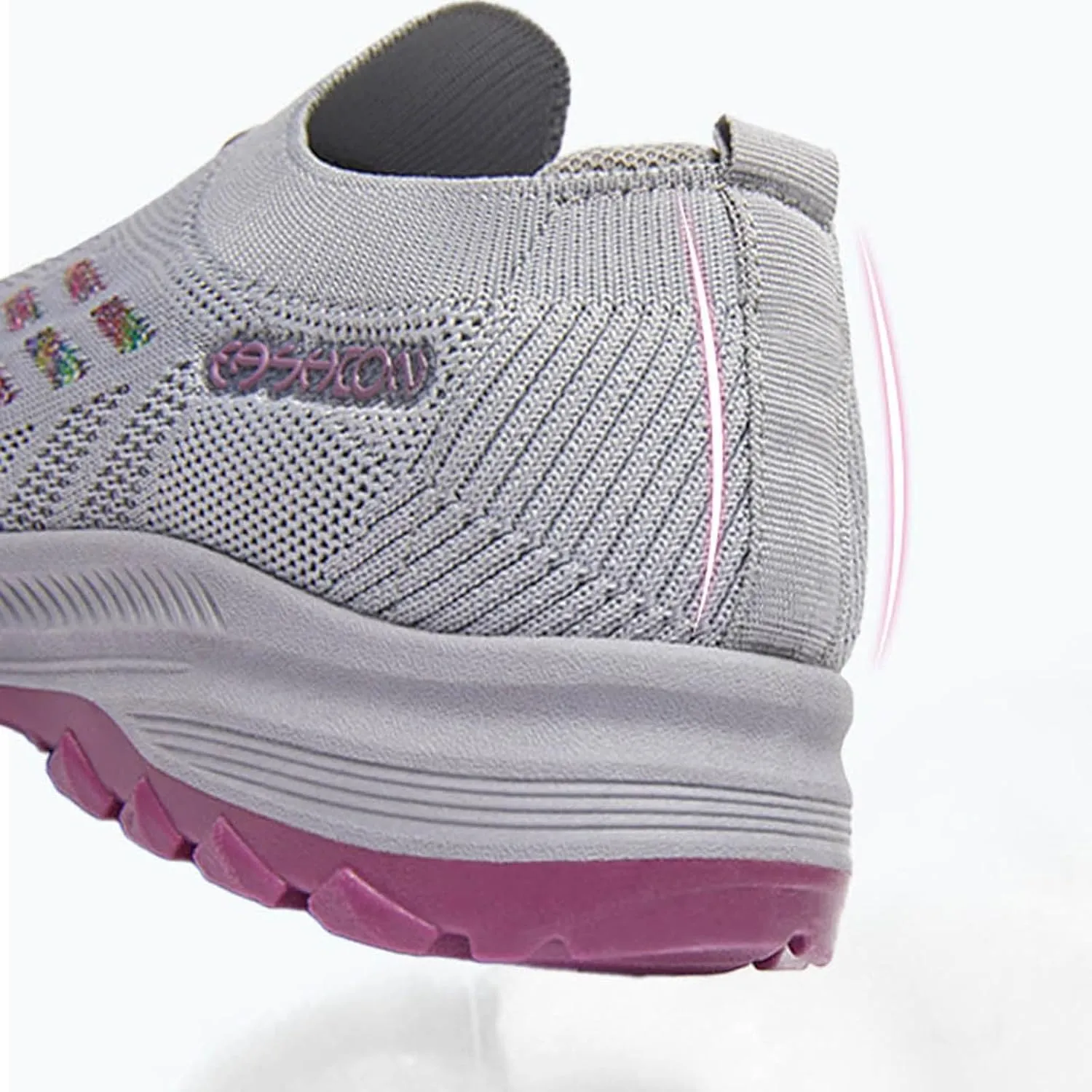 Women's Slip on Athletic Walking Shoes Air Cushion Orthopedic Sneakers with Arch Support Business Office Shoe