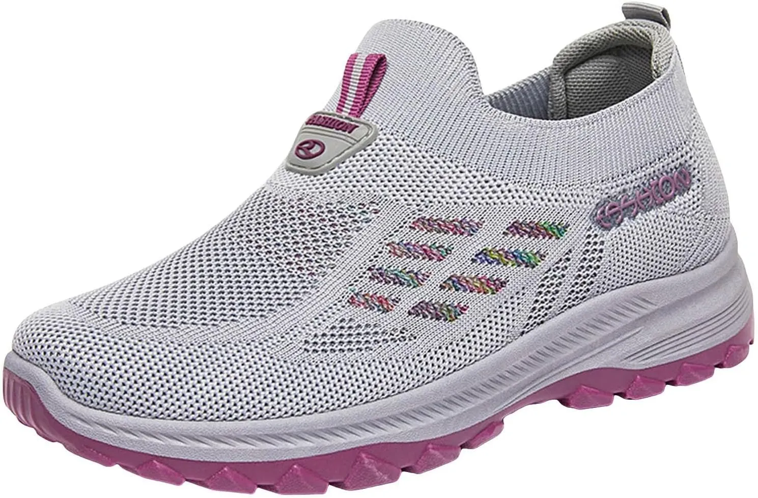 Women's Slip on Athletic Walking Shoes Air Cushion Orthopedic Sneakers with Arch Support Business Office Shoe