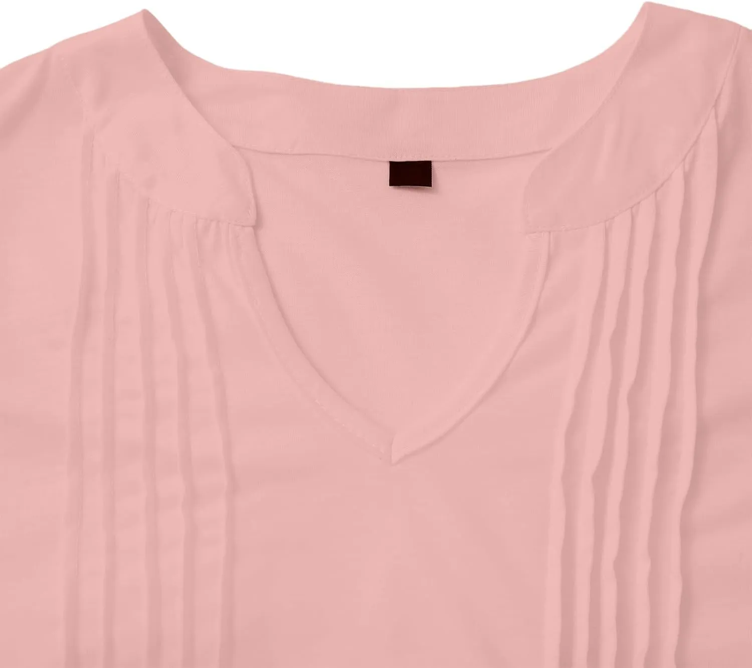 Womens V-Neck Short Sleeve Blouse Lightweight Fabric Slimming Fit Casual Soft Cotton Blend Comfort Stylish Relaxed Top